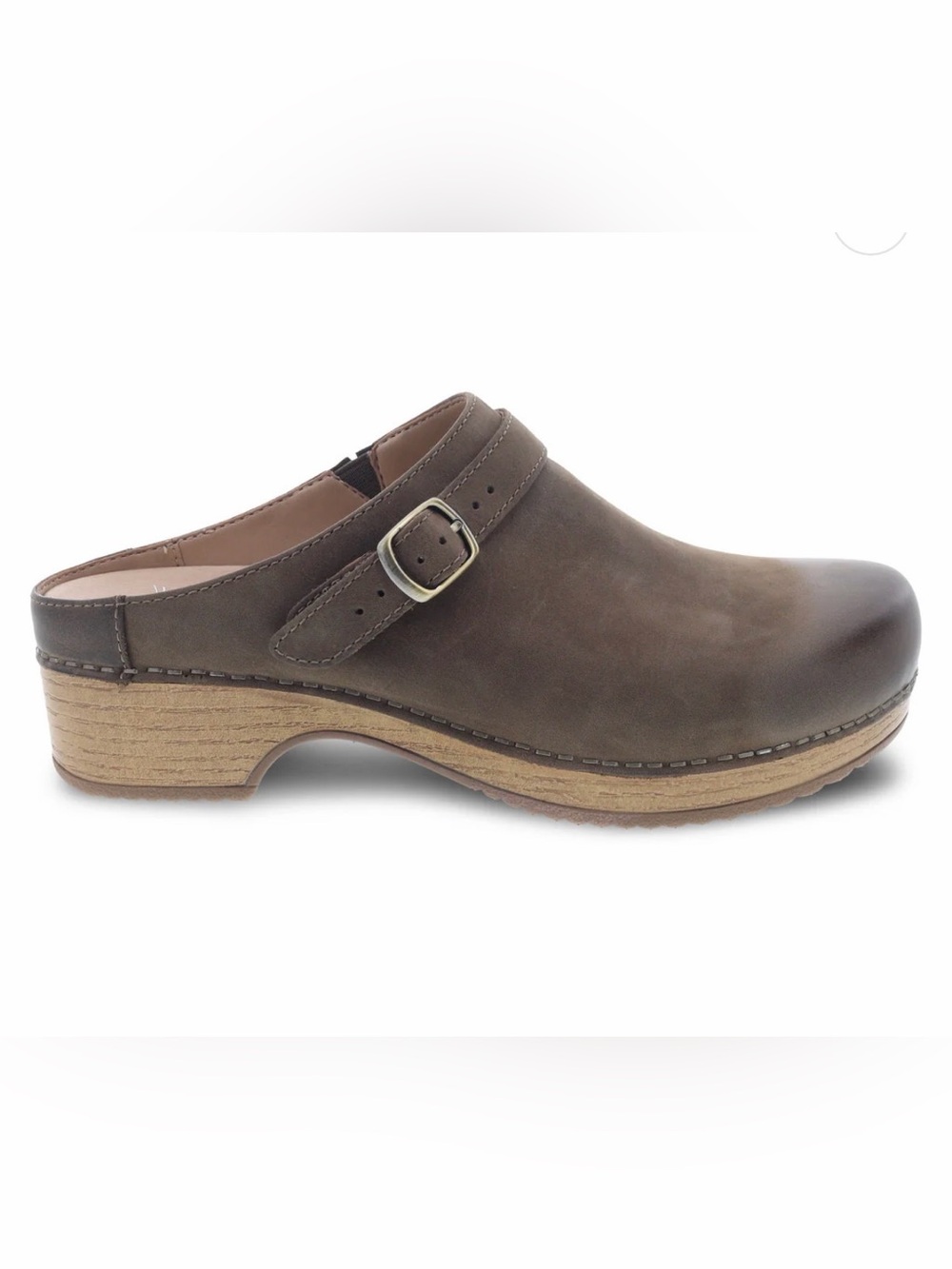 Dansko Women's Berry in Mushroom Burnished Nubuck Mule Size: 40